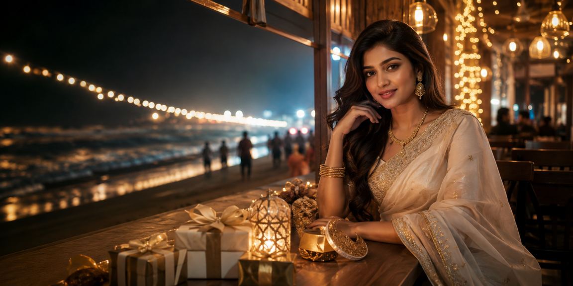 কক্সবাজারে শাড়ি পরা একজন বাংলাদেশি নারী ক্যাসিনো বিনোদন উপভোগ করছেন