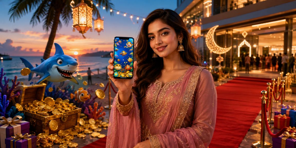 সেন্ট মার্টিনে ঈদ উৎসবে একজন বাংলাদেশি মাছ ধরার খেলা উপভোগ করছেন